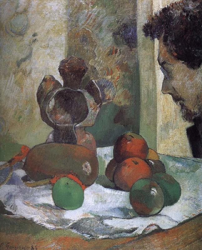 Paul Gauguin There is still life portrait side of the lava Sweden oil painting art